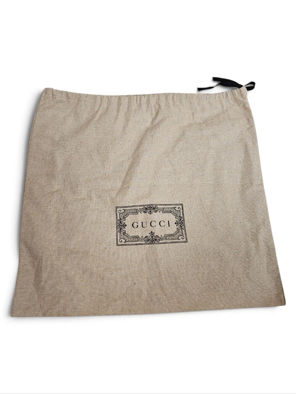 Gucci Dust Bag Travel Accessory Protection Burlap Drawstring Ivory